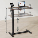 Hidden Casters Adjustable Bedside Table