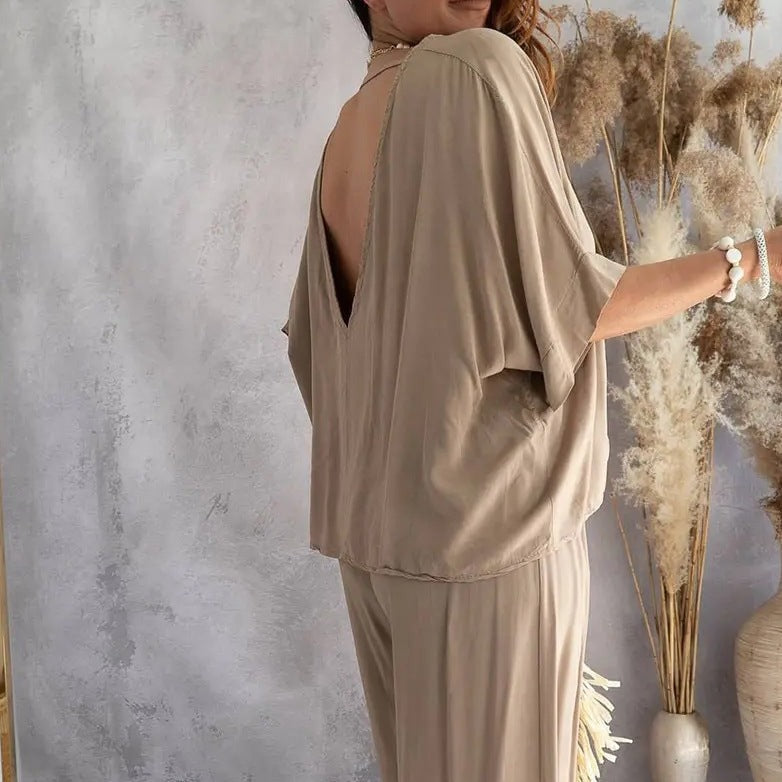 Women's Casual Loose Solid Color Suit