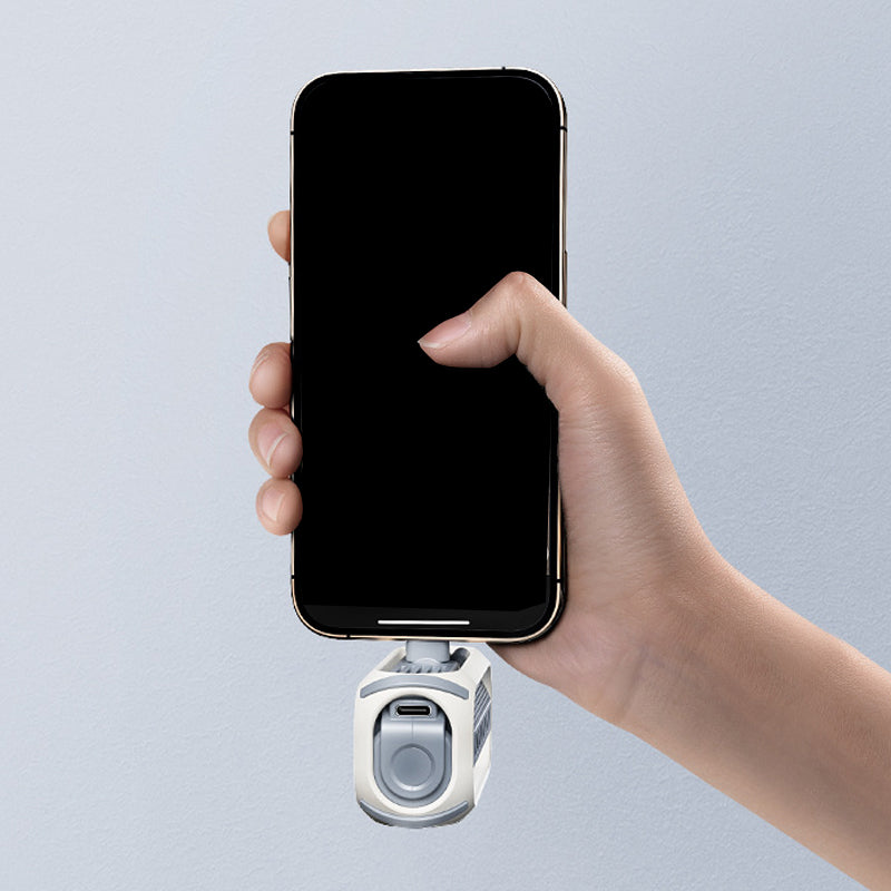 Fast charging rotating power bank with built-in cable