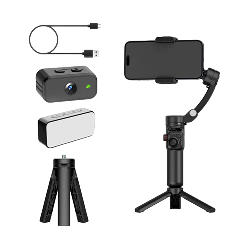 Smart 3-Axis Gimbal Stabilizer with AI Tracking – Professional Video Shooting Tool