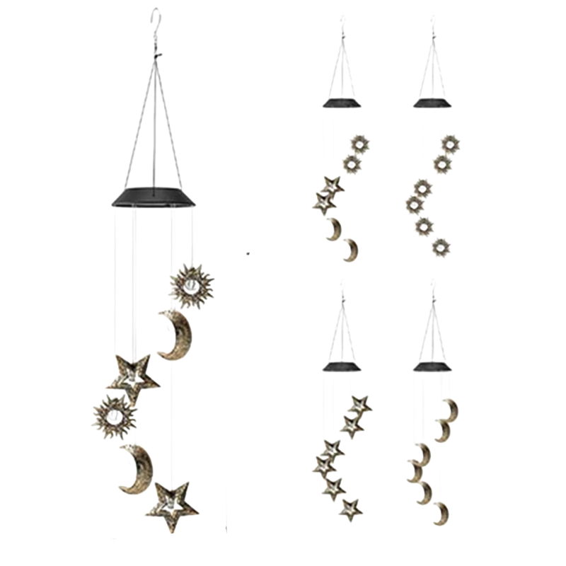 Sun Moon Star Solar Hanging Lights