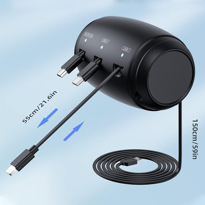 Retractable Backseat 3 in 1 Charger