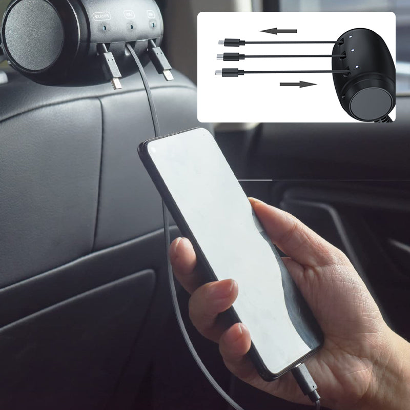 Retractable Backseat 3 in 1 Charger