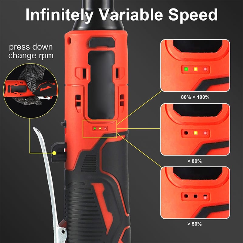 Rechargeable 18V Cordless Electric Ratchet Wrench