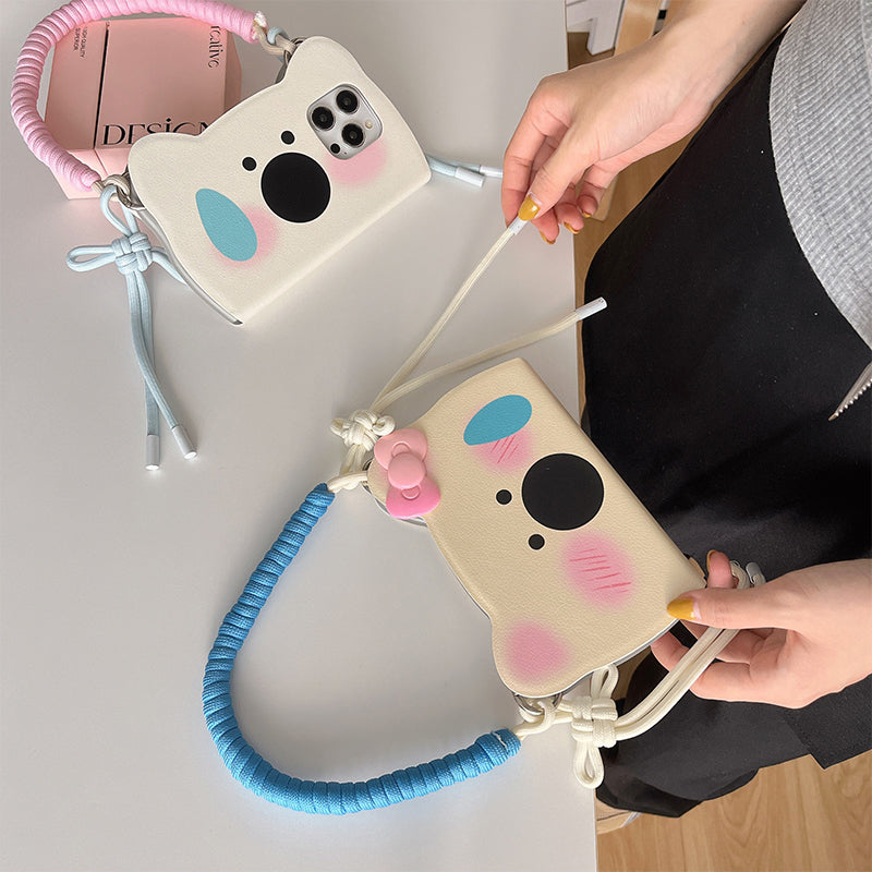 Insta-Style Cartoon Westie Flip Phone Case