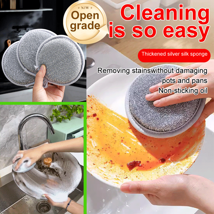 Double-sided steel wire sponge wipe(10pcs)