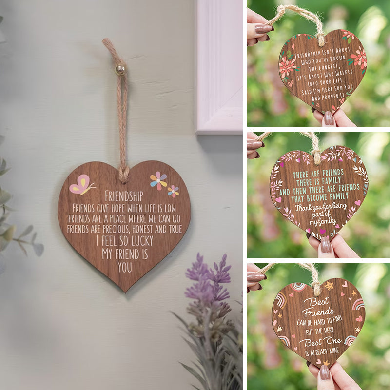 Friendship Heart Shaped Wooden Gift
