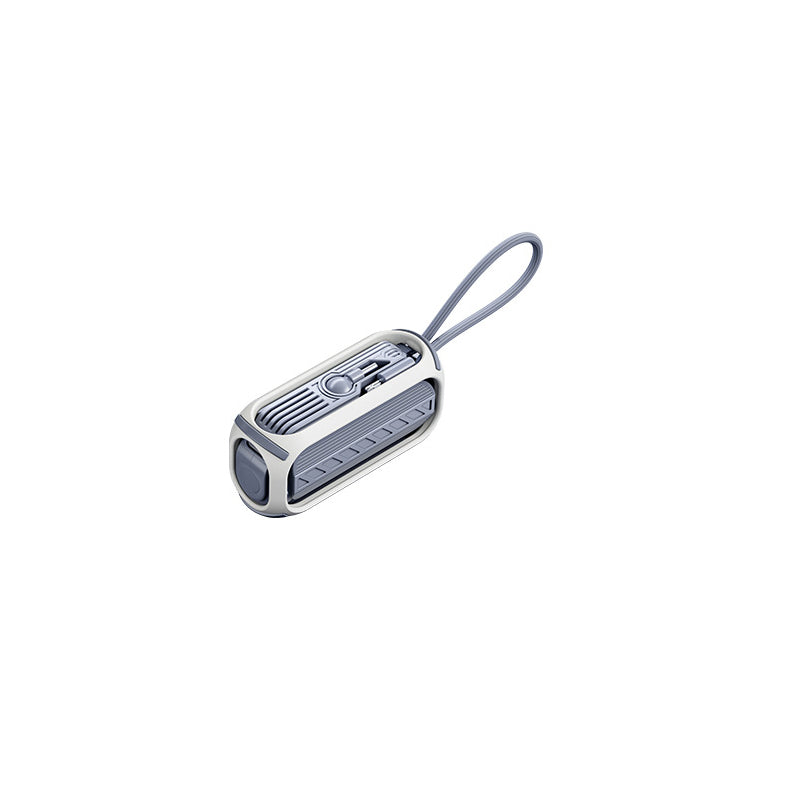 Fast charging rotating power bank with built-in cable